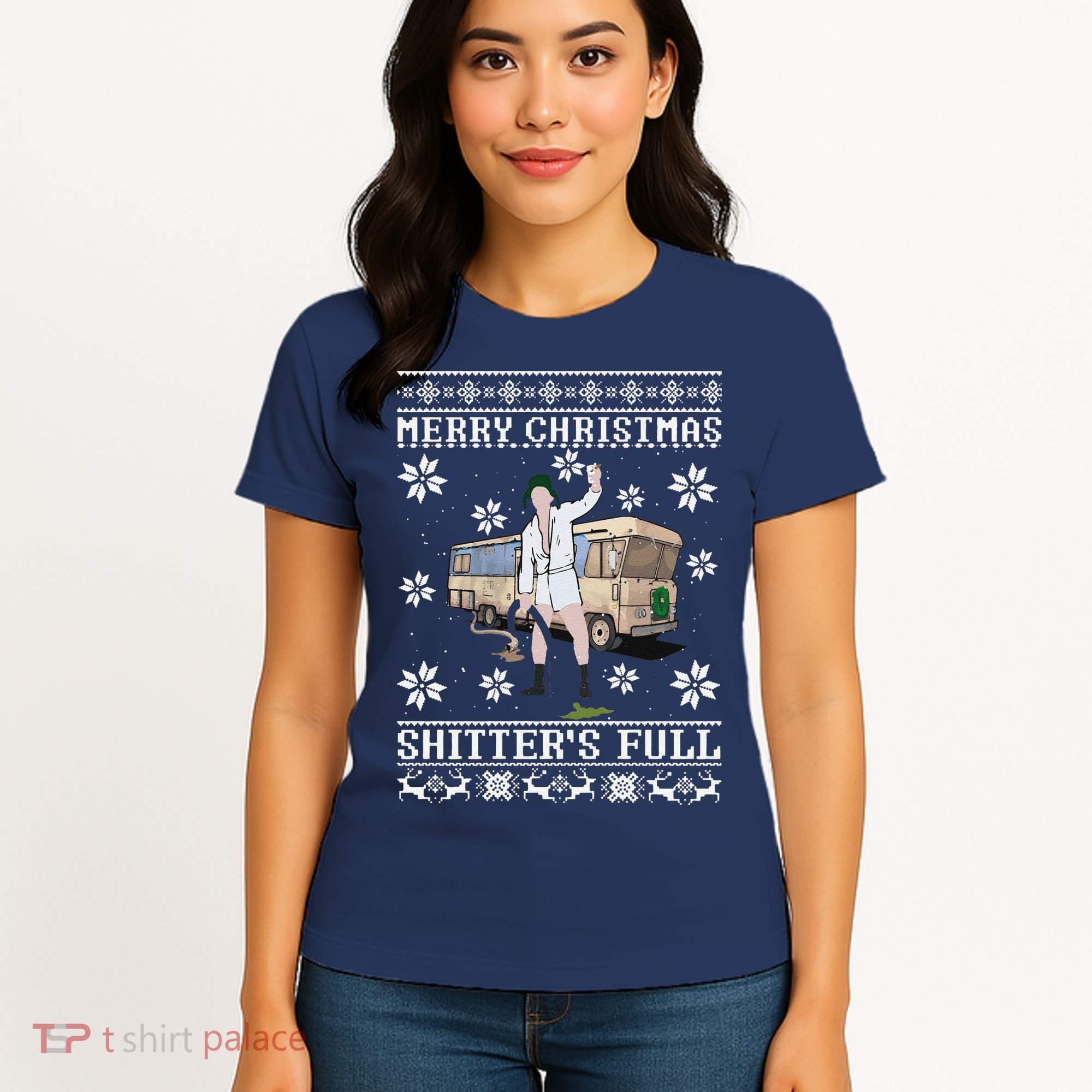 Funny Christmas Vacation Merry Christmas Shitters Full Christmas Ugly Women's T-Shirt