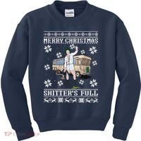 Funny Christmas Vacation Merry Christmas Shitters Full Christmas Ugly Kids Sweatshirt thumb 0