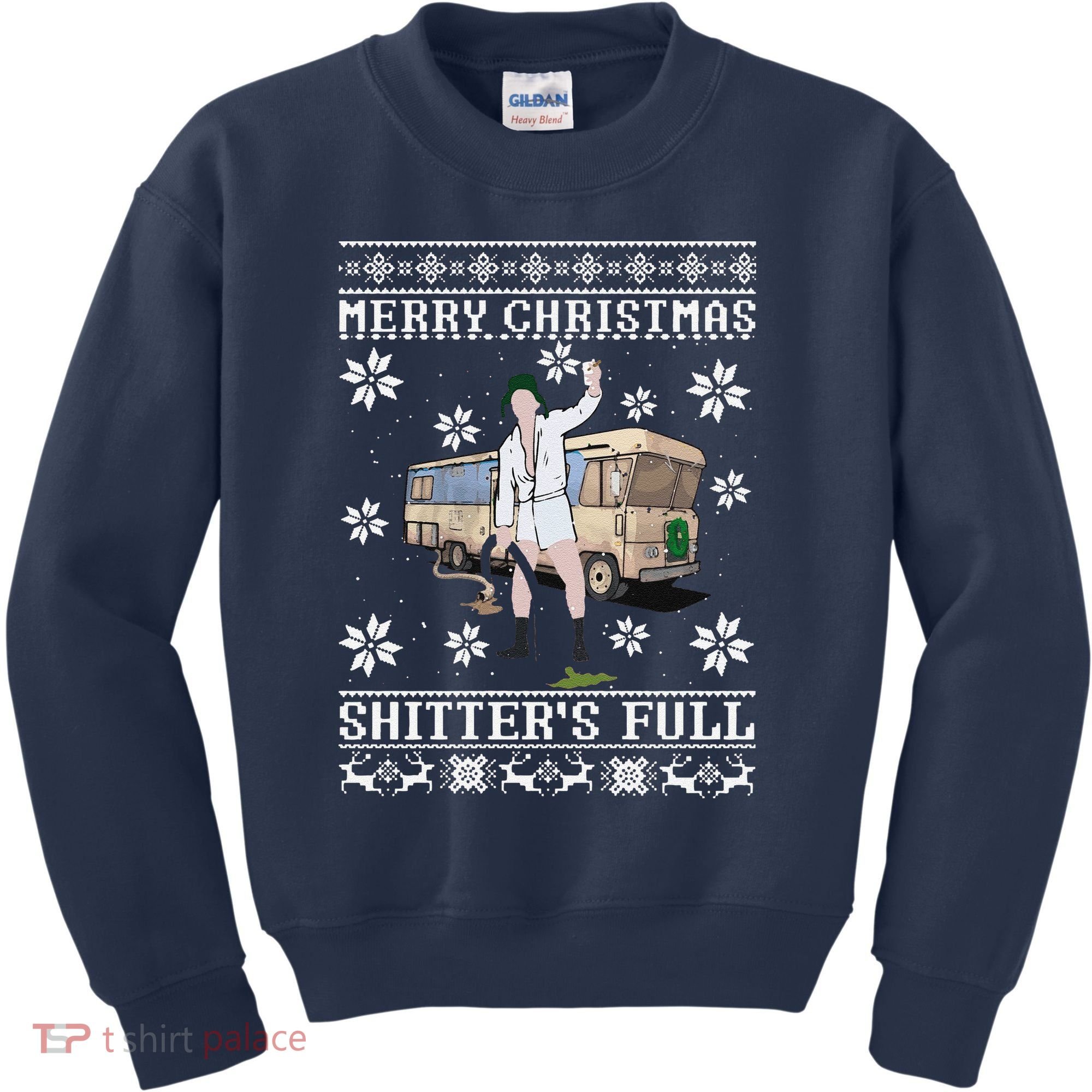 Funny Christmas Vacation Merry Christmas Shitters Full Christmas Ugly Kids Sweatshirt
