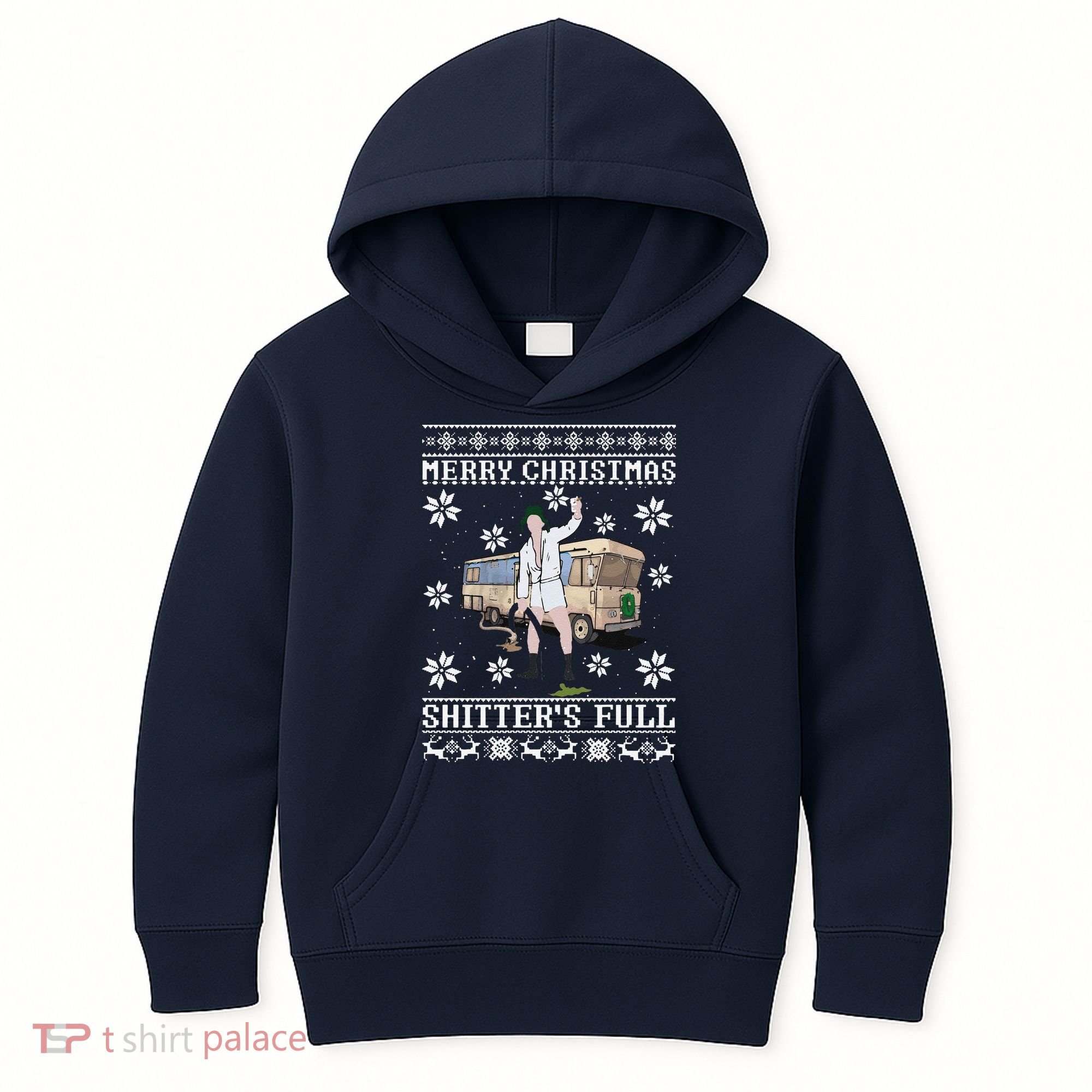 Funny Christmas Vacation Merry Christmas Shitters Full Christmas Ugly Kids Hoodie