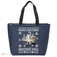 Funny Christmas Vacation Merry Christmas Shitters Full Christmas Ugly Tote Bag thumb 0