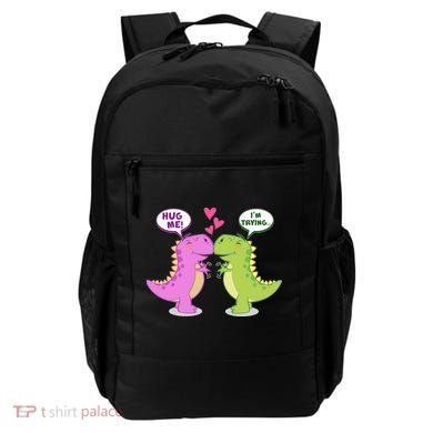 Funny Cute Valentines Day T Rex Dinosaurs Hug Backpack