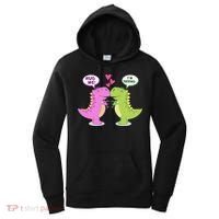 Funny Cute Valentines Day T Rex Dinosaurs Hug Women's Hoodie thumb 0