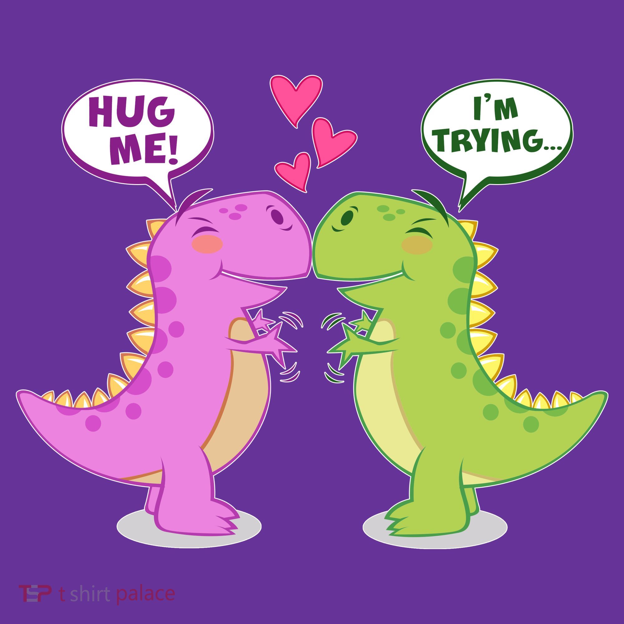 Funny Cute Valentines Day T Rex Dinosaurs Hug Visor