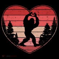 Funny Cute Valentines Day Bigfoot Sasquatch Heart Coffee Mug thumb 5