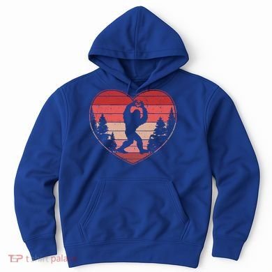 Funny Cute Valentines Day Bigfoot Sasquatch Heart Hoodie