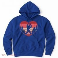 Funny Cute Valentines Day Bigfoot Sasquatch Heart Hoodie thumb 0