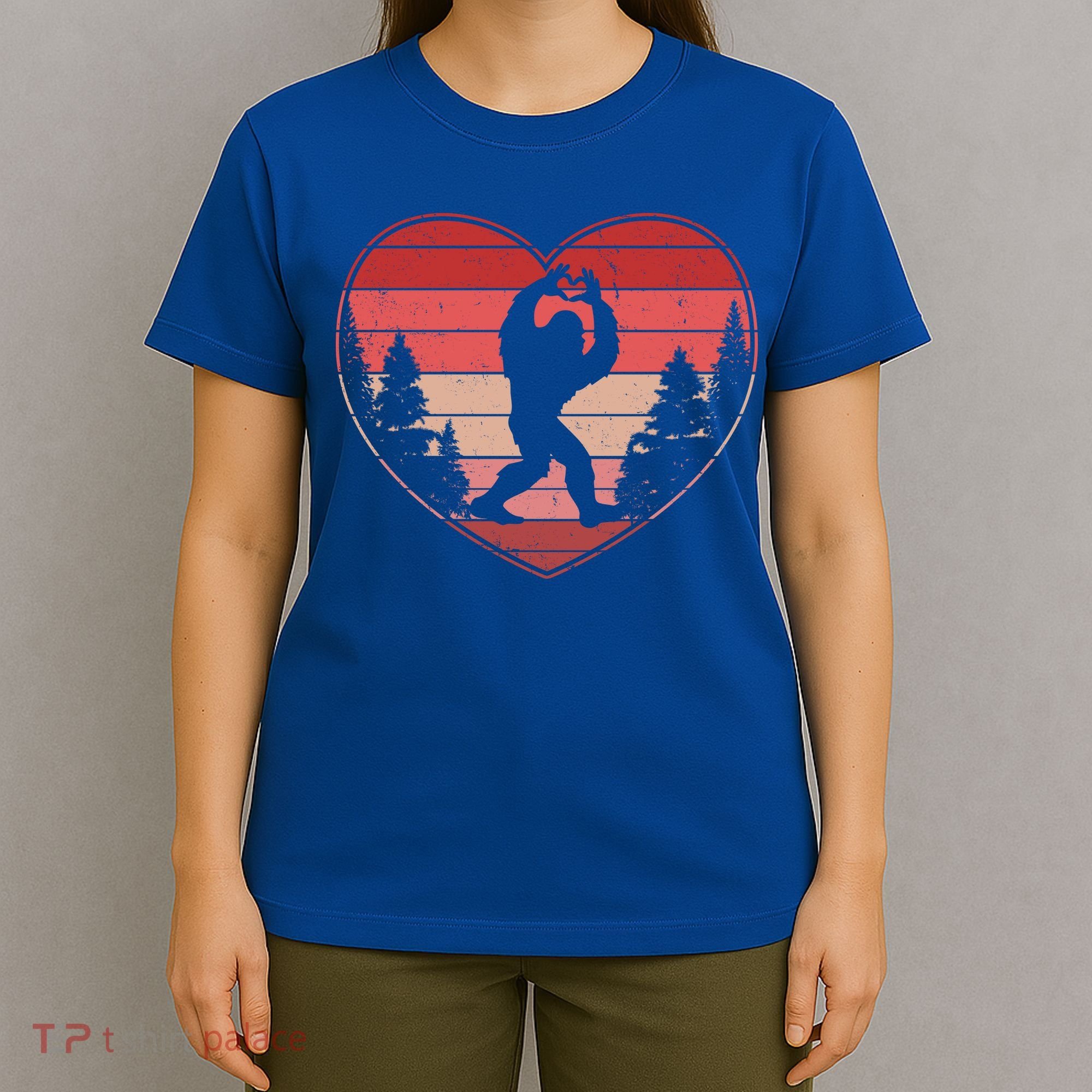Funny Cute Valentines Day Bigfoot Sasquatch Heart T-Shirt