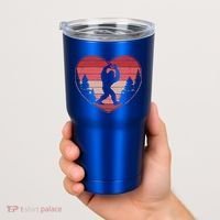 Funny Cute Valentines Day Bigfoot Sasquatch Heart Tumbler thumb 2