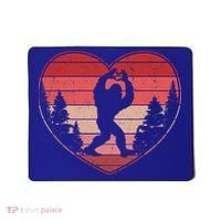 Funny Cute Valentines Day Bigfoot Sasquatch Heart Mousepad thumb 0