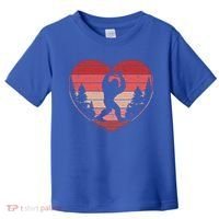 Funny Cute Valentines Day Bigfoot Sasquatch Heart Toddler T-Shirt thumb 0