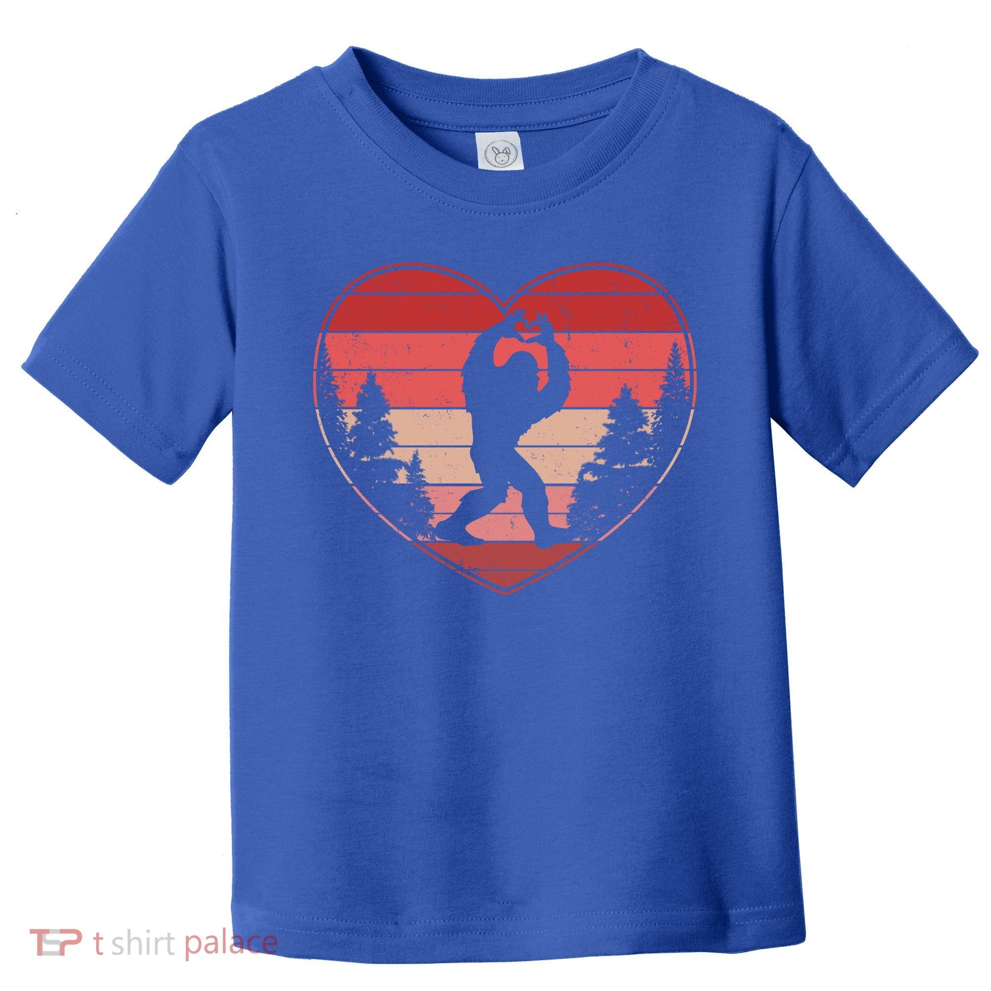 Funny Cute Valentines Day Bigfoot Sasquatch Heart Toddler T-Shirt