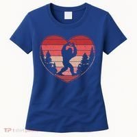 Funny Cute Valentines Day Bigfoot Sasquatch Heart Women's T-Shirt thumb 0