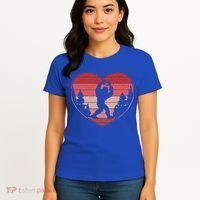 Funny Cute Valentines Day Bigfoot Sasquatch Heart Women's T-Shirt thumb 4