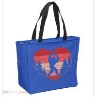 Funny Cute Valentines Day Bigfoot Sasquatch Heart Tote Bag thumb 2