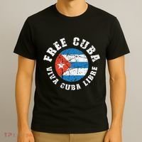 Free Cuba Viva Cuba Libre ProFreedom Movement Gift T-Shirt thumb 3