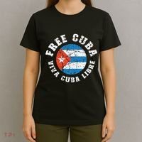 Free Cuba Viva Cuba Libre ProFreedom Movement Gift T-Shirt thumb 4