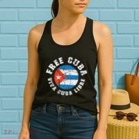 Free Cuba Viva Cuba Libre ProFreedom Movement Gift Women's Tank Top thumb 2