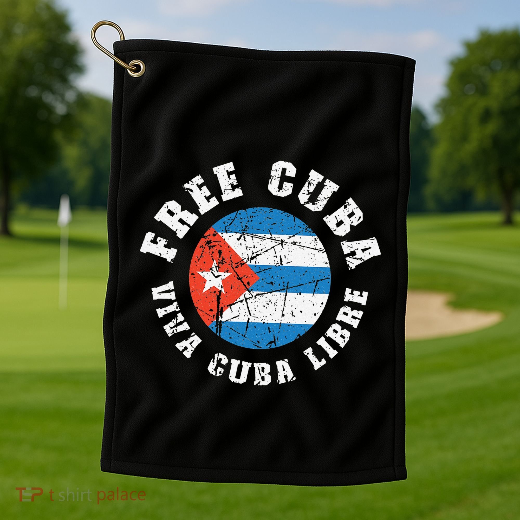 Free Cuba Viva Cuba Libre ProFreedom Movement Gift Golf Towel
