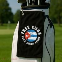 Free Cuba Viva Cuba Libre ProFreedom Movement Gift Golf Towel thumb 2
