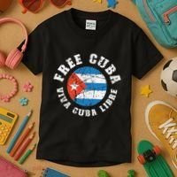 Free Cuba Viva Cuba Libre ProFreedom Movement Gift Kids T-Shirt thumb 3