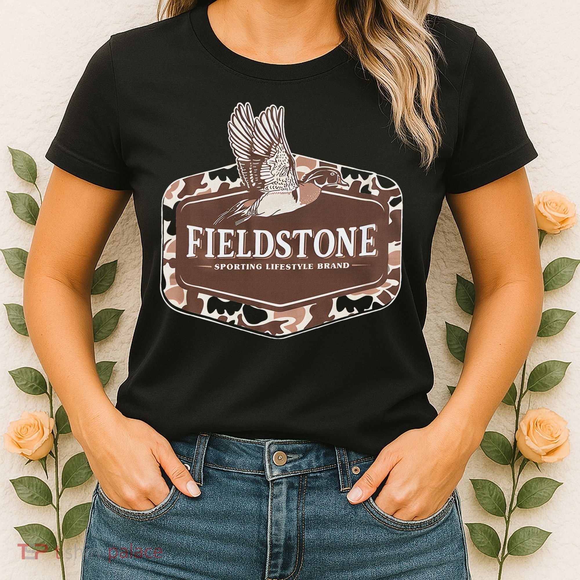 Fieldstone Camo Wood Duck Women's T-Shirt