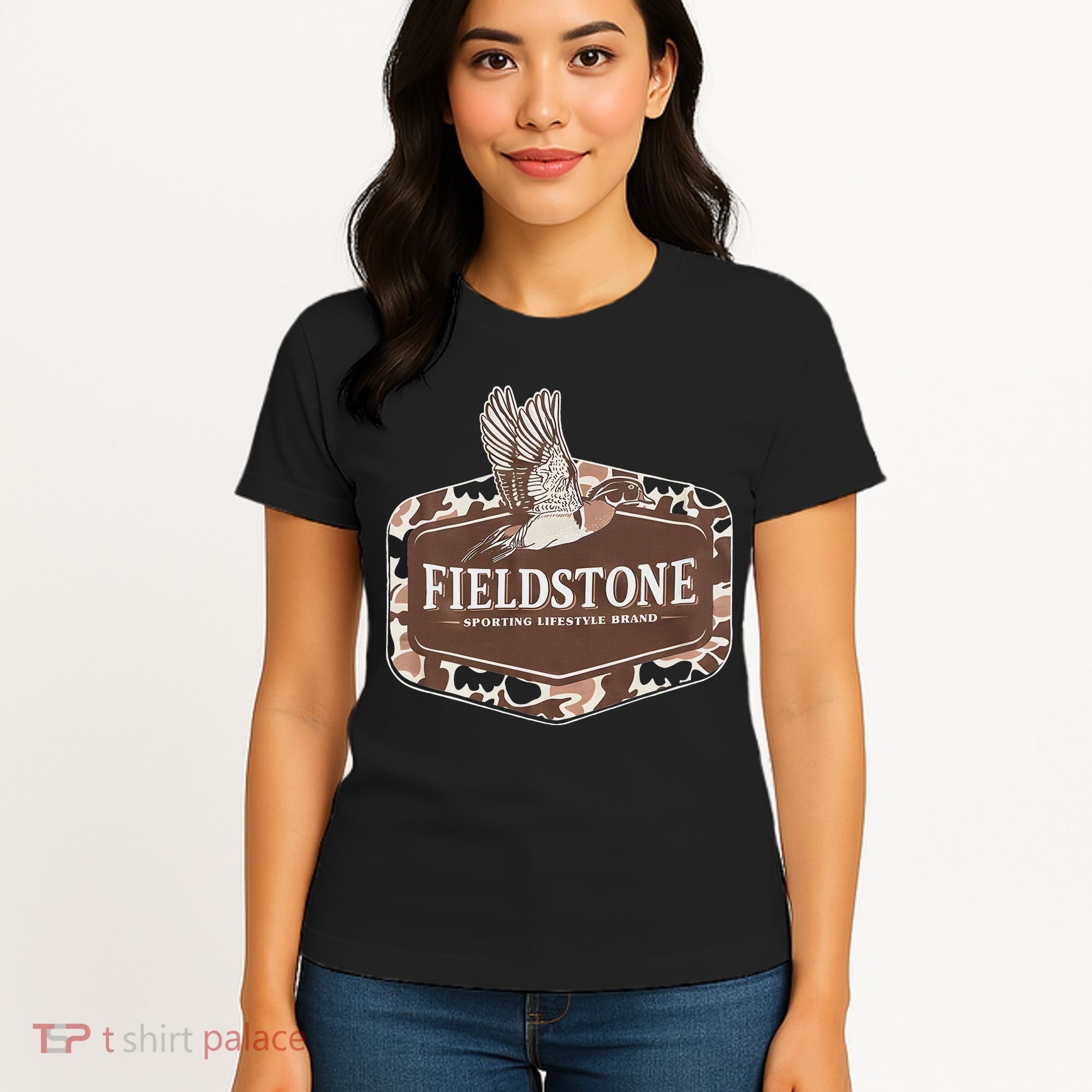 Fieldstone Camo Wood Duck Women's T-Shirt