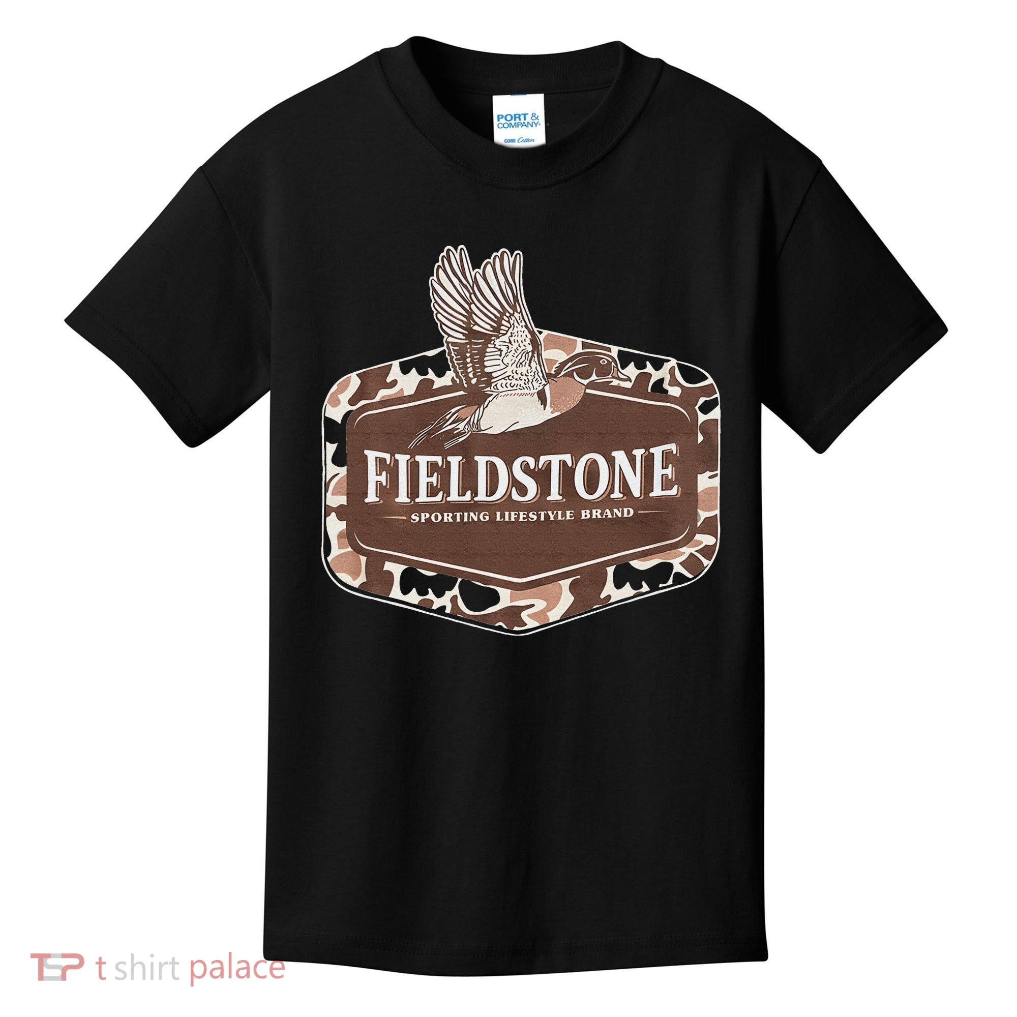 Fieldstone Camo Wood Duck Kids T-Shirt