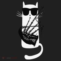 Funny Cat Wearing Sunglasses Playing Bagpipes Women's Dry Zone Grid Polo thumb 2
