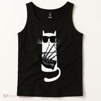 Funny Cat Wearing Sunglasses Playing Bagpipes Tank Top thumb 2