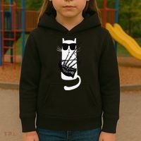 Funny Cat Wearing Sunglasses Playing Bagpipes Kids Hoodie thumb 3