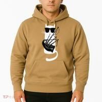 Funny Cat Wearing Sunglasses Playing Bagpipes Hoodie thumb 2