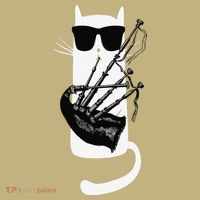 Funny Cat Wearing Sunglasses Playing Bagpipes Long Sleeve Shirt thumb 2