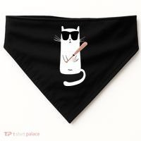 Funny Cat Wearing Sunglasses Playing Baseball USA-Made Doggie Bandana thumb 0