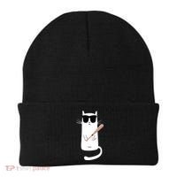 Funny Cat Wearing Sunglasses Playing Baseball Beanie thumb 0