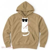 Funny Cat Wearing Sunglasses Playing Baseball Hoodie thumb 0