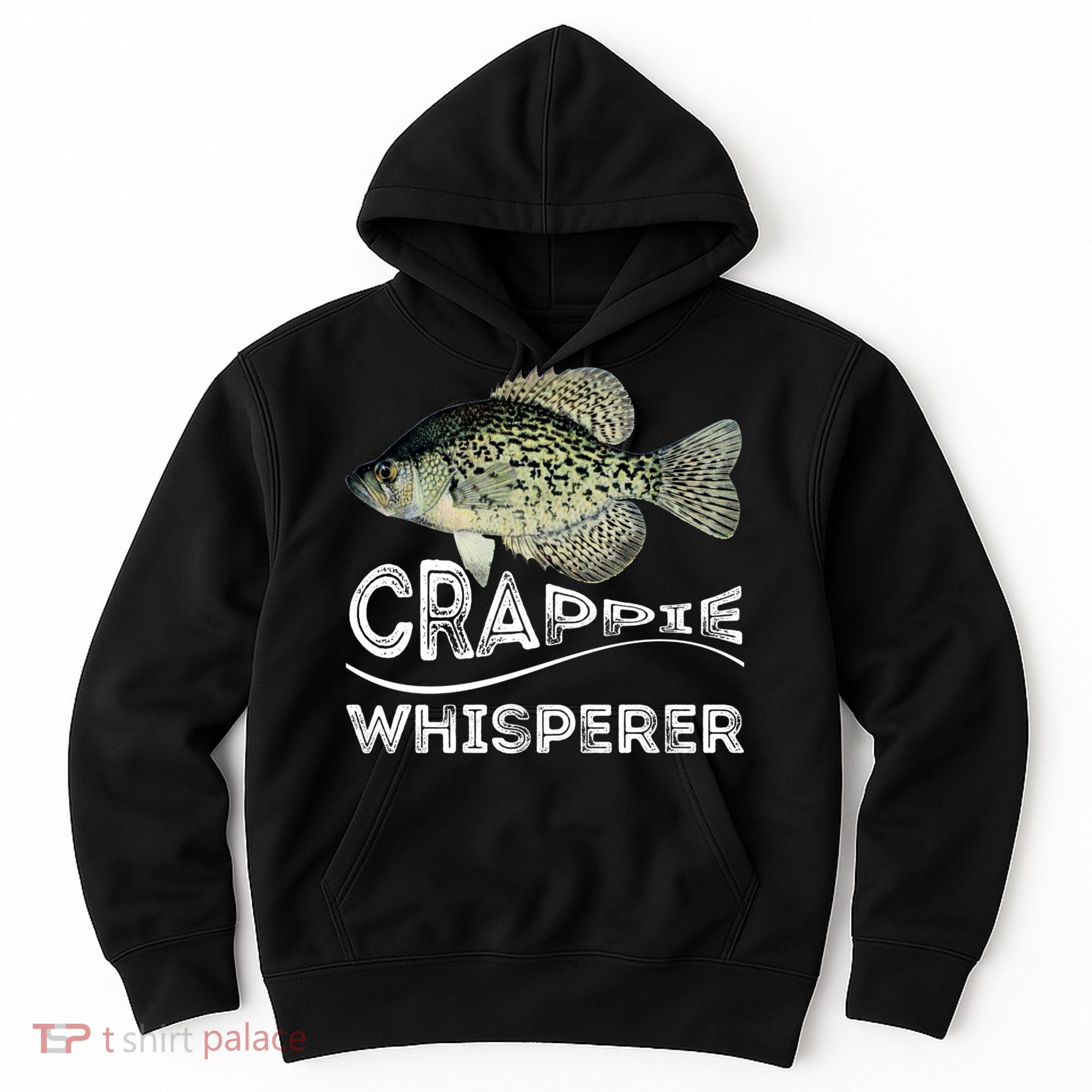Funny Crappie Whisperer Fishing Black Crappie Lake Fish Gift Hoodie