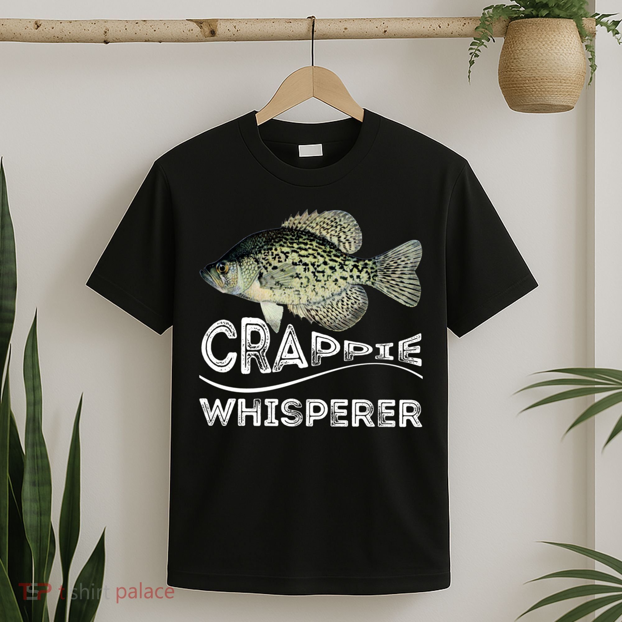 Funny Crappie Whisperer Fishing Black Crappie Lake Fish Gift T-Shirt