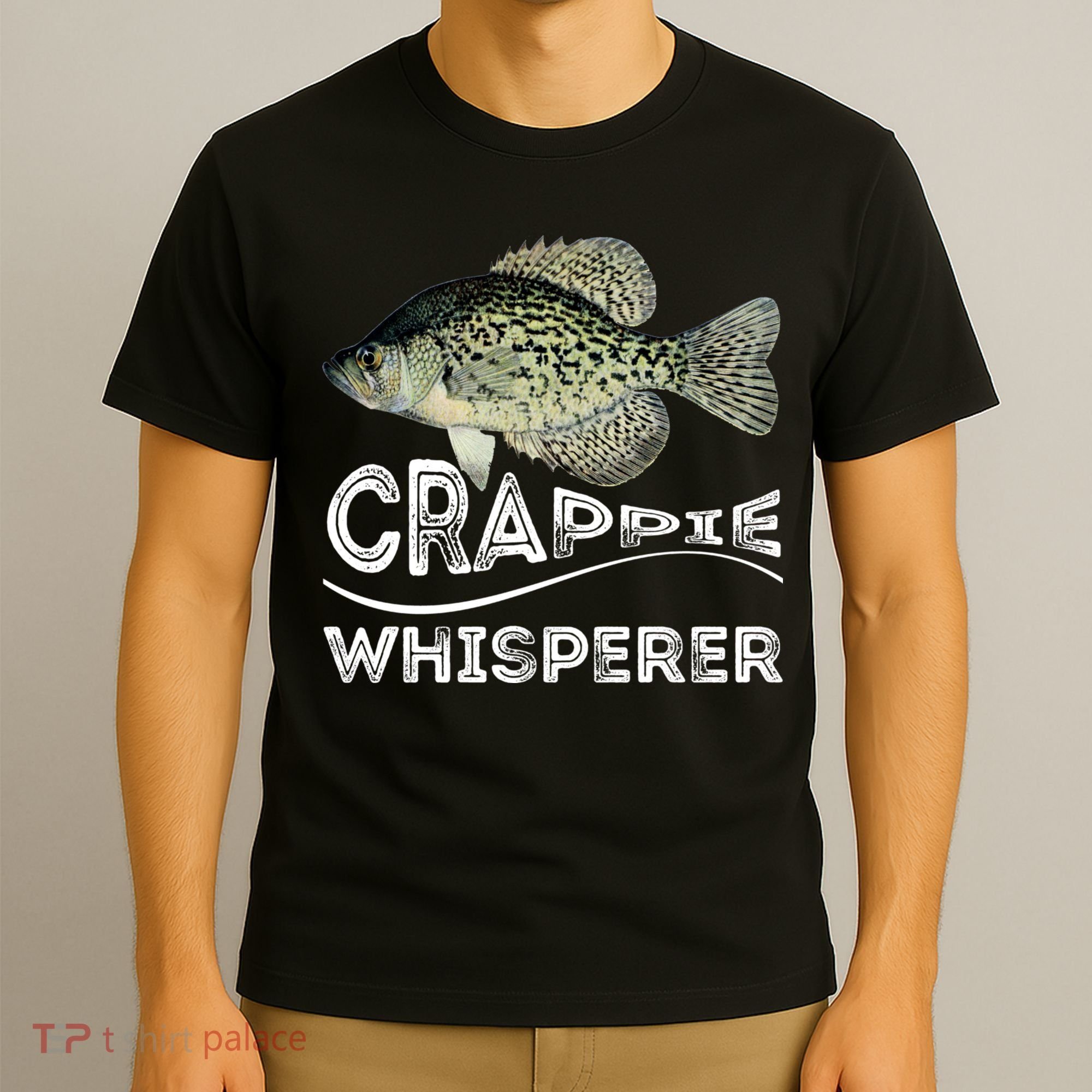 Funny Crappie Whisperer Fishing Black Crappie Lake Fish Gift T-Shirt