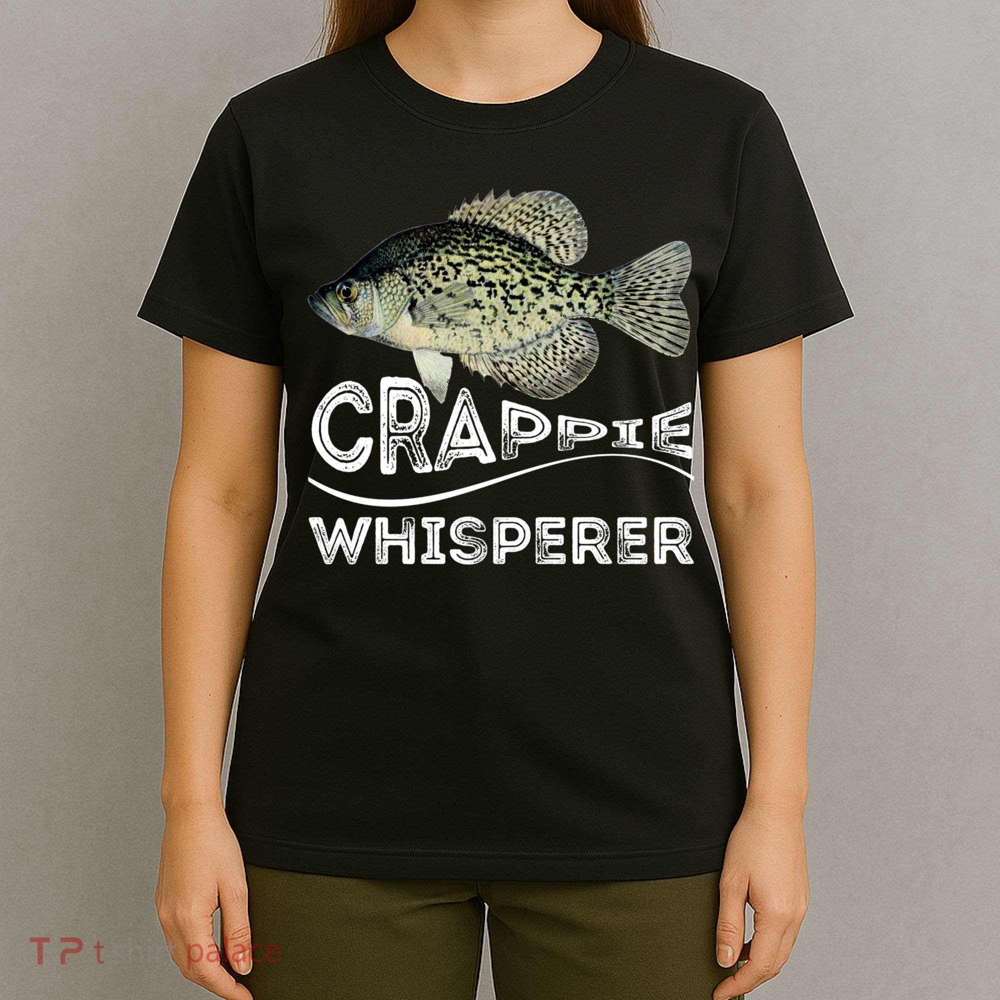Funny Crappie Whisperer Fishing Black Crappie Lake Fish Gift T-Shirt
