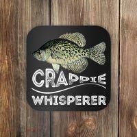 Funny Crappie Whisperer Fishing Black Crappie Lake Fish Gift Coaster thumb 0