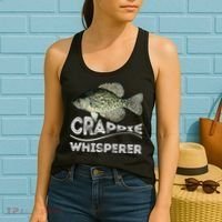 Funny Crappie Whisperer Fishing Black Crappie Lake Fish Gift Women's Tank Top thumb 2