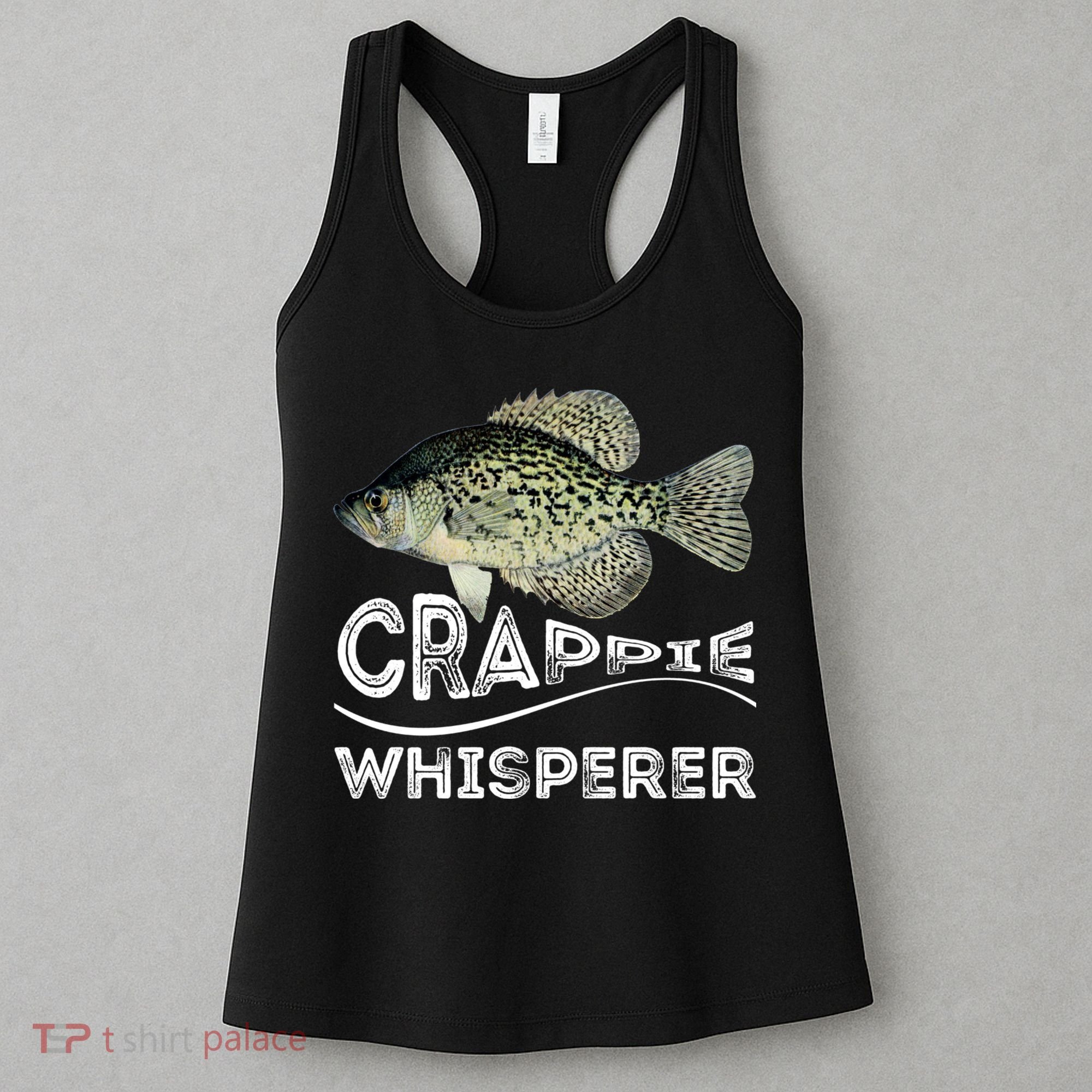Funny Crappie Whisperer Fishing Black Crappie Lake Fish Gift Women's Tank Top