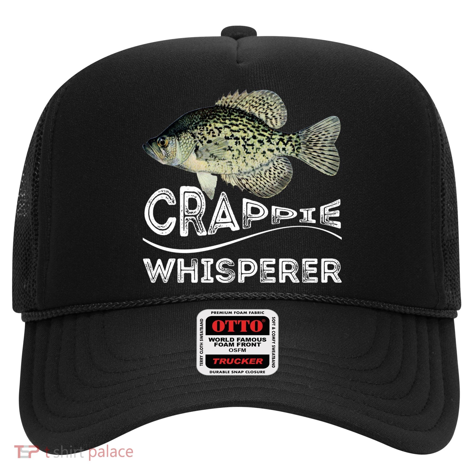Funny Crappie Whisperer Fishing Black Crappie Lake Fish Gift Hat