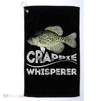 Funny Crappie Whisperer Fishing Black Crappie Lake Fish Gift Golf Towel thumb 0