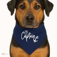 Funny Captain Wife Dibs on the Captain USA-Made Doggie Bandana thumb 1