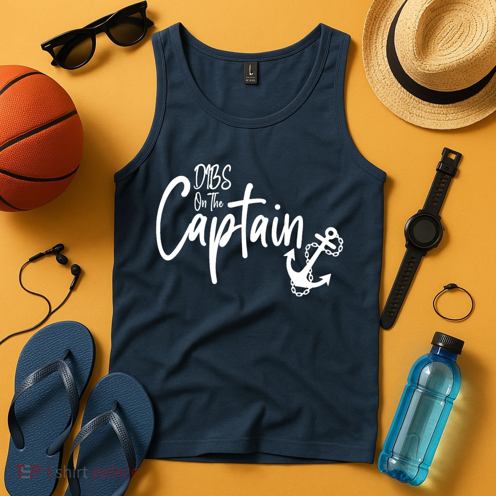 Funny Captain Wife Dibs on the Captain Tank Top