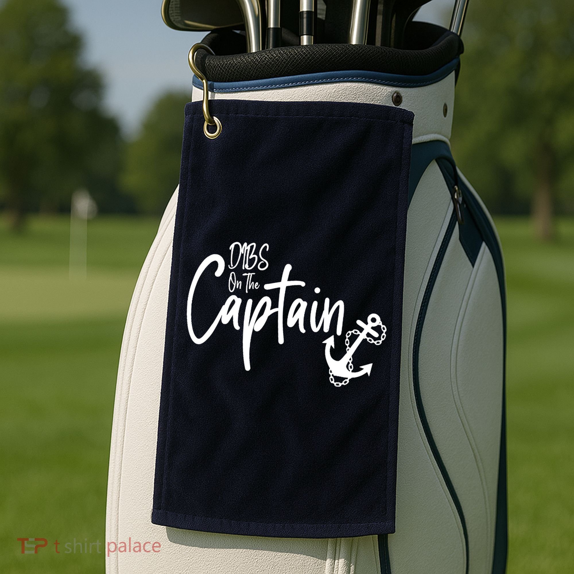 Funny Captain Wife Dibs on the Captain Golf Towel