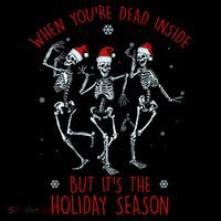 Funny Christmasween When You're Dead Inside But It's The Holiday Season Skeletons Coffee Mug thumb 5
