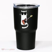 Funny Cat Wearing Sunglasses Playing Bass Guitar Tumbler thumb 0